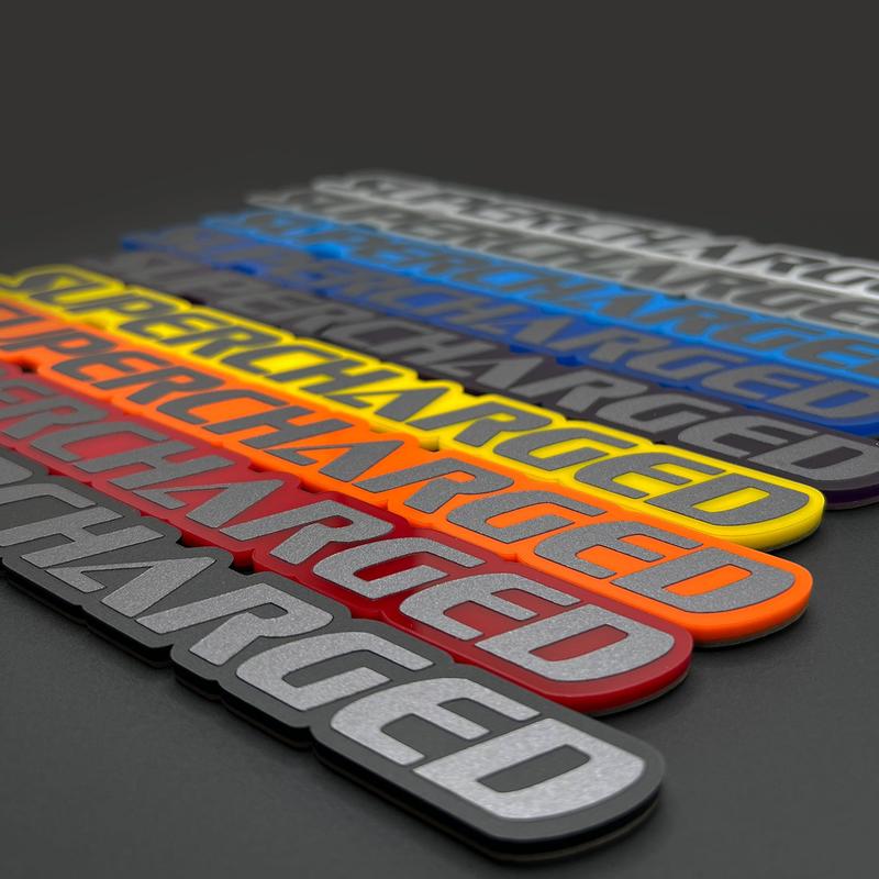 One SUPERCHARGED Emblem fits Dodge Durango Charger Challenger Trackhawk Badge