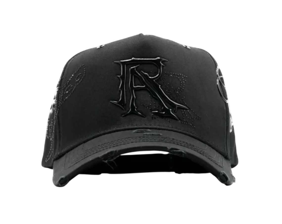 RUDE AWAKENINGS X TOMBOCHIO TOTAL BLACK MENS SNAPBACK HAT RDRR BLKOUT