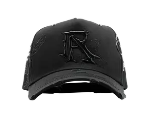 RUDE AWAKENINGS X TOMBOCHIO TOTAL BLACK MENS SNAPBACK HAT RDRR BLKOUT