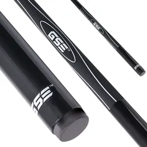 58" 2-Piece Slick Black Fiberglass Graphite Composite Billiard Pool Cue Stick