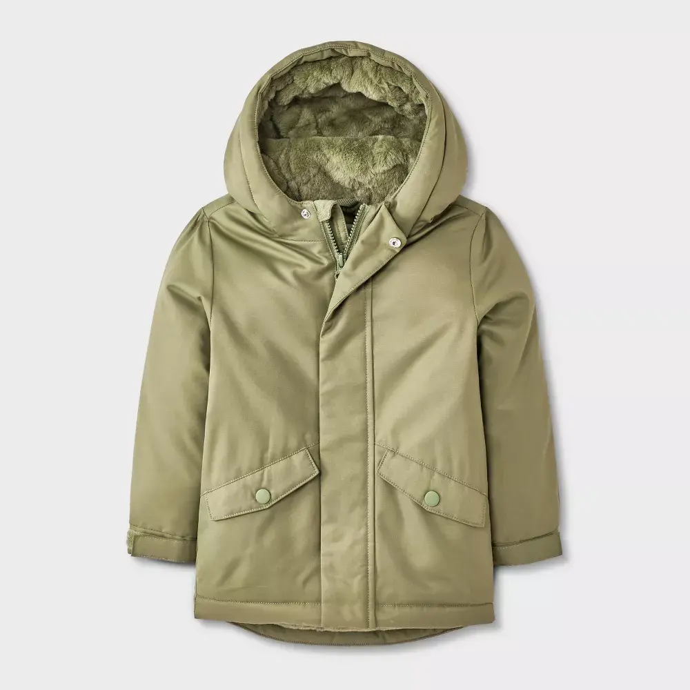 Toddler Boys' Cozy Lined Playground Parka Jacket - Cat & Jack