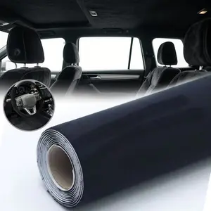 Car Interior Modification Stickers, High-quality Suede Fabric Vinyl Auto Self-adhesive Film, Car Center Console, Door Panel, Ceiling Modification Sticker