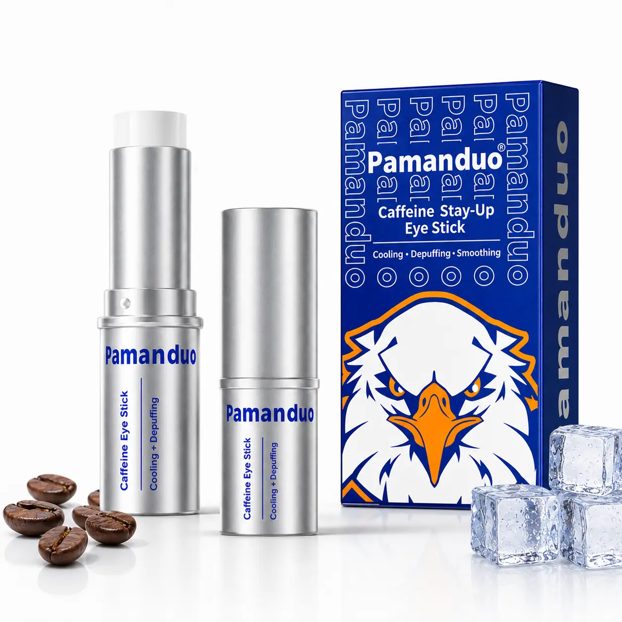 Pamanduo Caffeine Eye Stick - Cooling, Depuffing, Smoothing Formula for Refreshed Eyes - Ideal for Daily Skincare Use