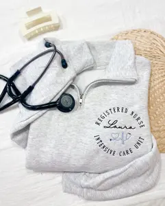 (Leave a note) Custom Nurse Quarter-Zip Pullover - Personalized with Name, Credentials & Specialty, Great for All Healthcare Professionals, Nurse Week Gift
