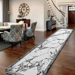 Beautiful Long Marble designed for modern homes. Boho Area Rug Ultra-soft velvet construction with reinforced borders. Perfect accent for bedroom, kitchen, bathroom. Easy maintenance, slip-proof base for security. Perfect for home decoration.