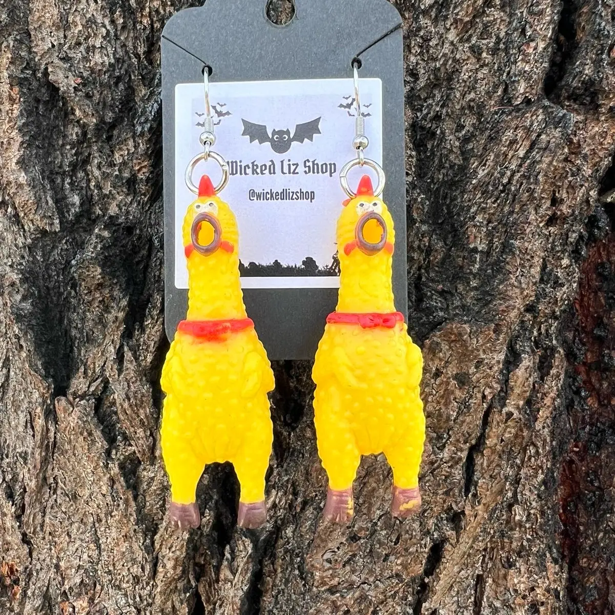 Rubber Chicken Earrings