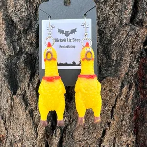 Rubber Chicken Earrings