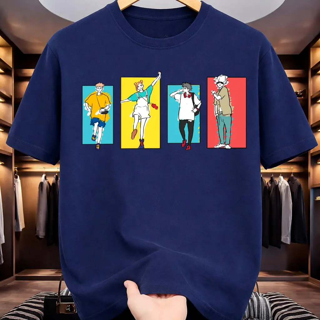 Anime Jujutsu Kaisen Crewneck T-Shirt and Sweatshirt, Anime JJK Shirt, Jujutsu Kaisen Friends Tee, Anime Lover Gift, Itadori, Megumi, Nobara, Satoru Shirt, Jujutsu Kaisen Shirt, Trendy Anime Sweater