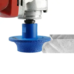 Diamond French Edge Grinding Wheel - Arc Trimming for Marble, Granite, Tile & Stone - Angle Grinder Tool for Countertop Edges 5/8-11