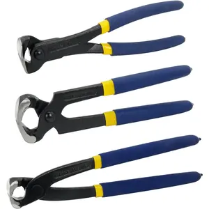 3pcs Nail Puller Pincers Set, 8in Carpenters Pincers, 8in End Cutting Pincers, 8in Tower Pincers Set Nail Remover Tool for Pulling Nails or Cutting Wires