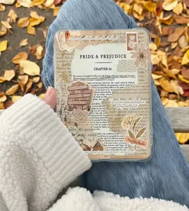 Jane Austen Bookish Kindle Insert for Clear Case – Aesthetic Book Lover Decor | Cozy Reading Accessory