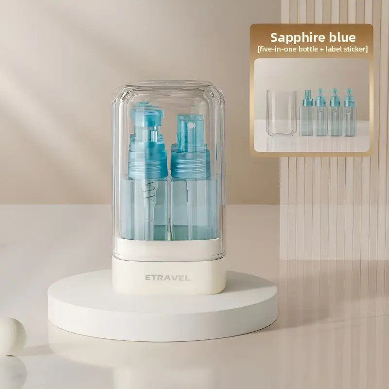 Sapphire Blue 3 lotion bottles + 1 spray bottle
