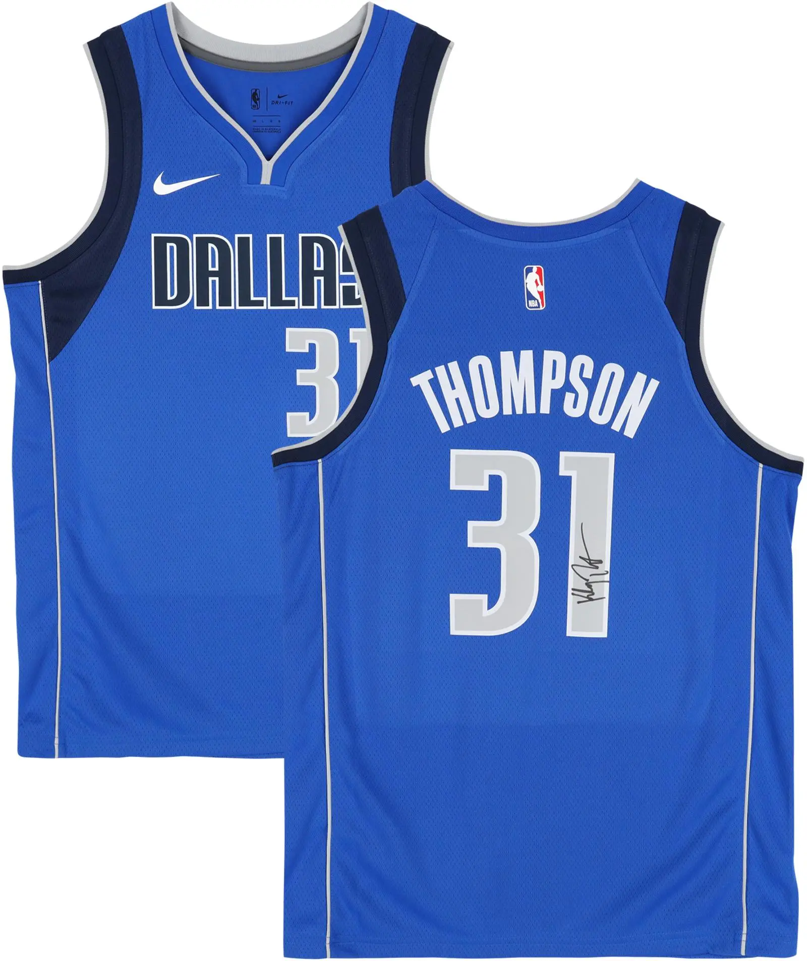 Klay Thompson Dallas Mavericks Autographed Nike Royal Blue Icon Swingman Jersey - Fanatics Authentic Certified
