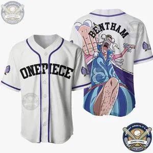 Personalized Bentham Inspired Anime Baseball Jersey – Prison Break Style Button-Up Jersey Shirt, Unisex Anime Streetwear Cosplay Top, Fan Collection Outfit, Unique Gift for Anime Lovers