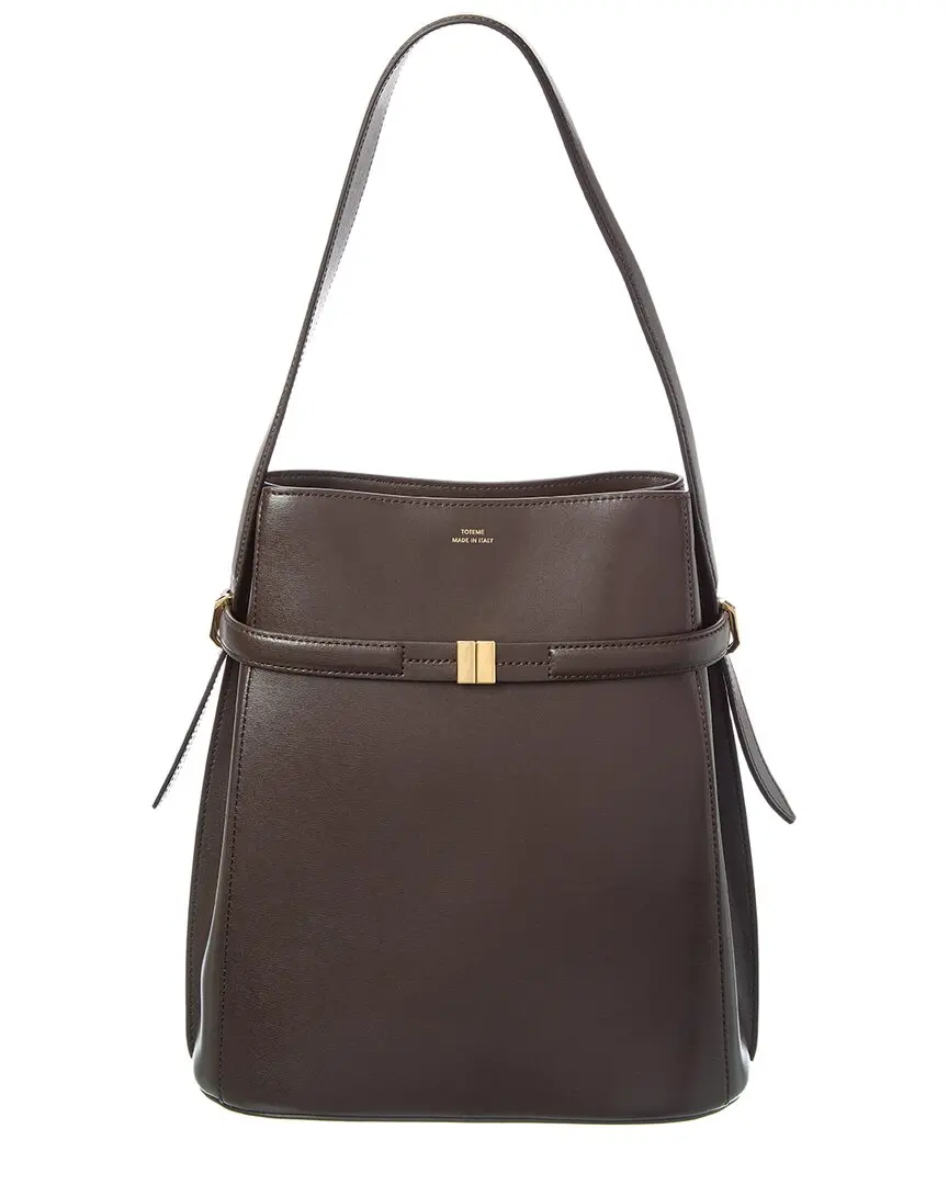 TOTEME Belted Leather Bucket Bag
