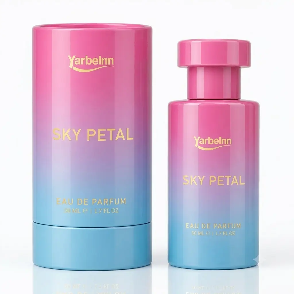 Yarbelnn Sky Petal Eau de Parfum, Long-Lasting Floral Fruity Citrus and Ambery Fragrance for Women with Notes of Strawberry and Jasmine, 50ml / 1.7 fl oz Single Item, Floral Scented Perfume, Clean Girl, Adults, Everyday Wear, Peach, Juicy Floral