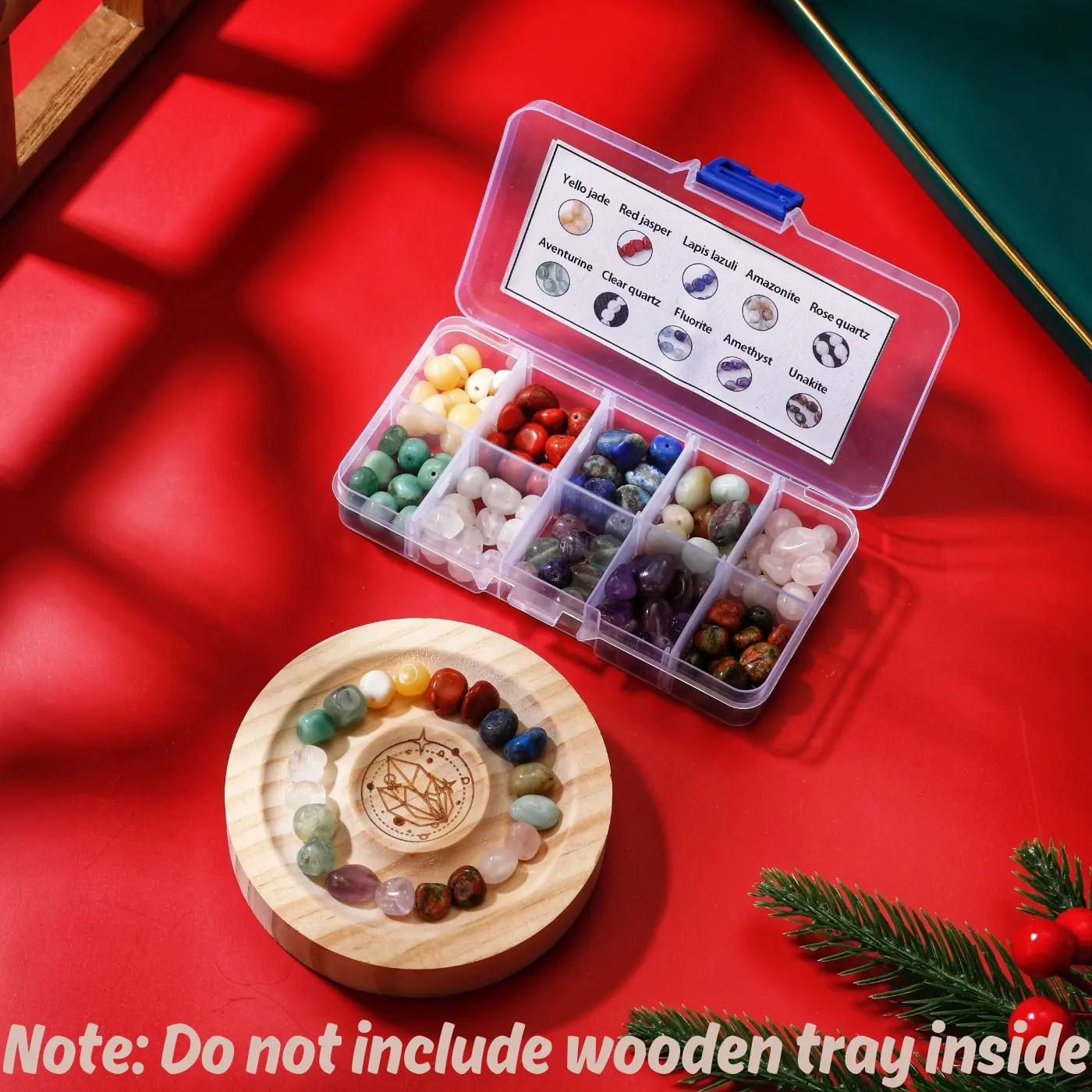 [Magic Crystal] Mixed Crystal Chips for DIY Jewelry Making, Gemstone,  Deals for You Days, Drilled Crystal Kit, Gift, Energy, Yoga, Unique, Beauty, Crystal Collection- Christmas, New Year, Easter, Halloween, Valentine'S Day Gifts