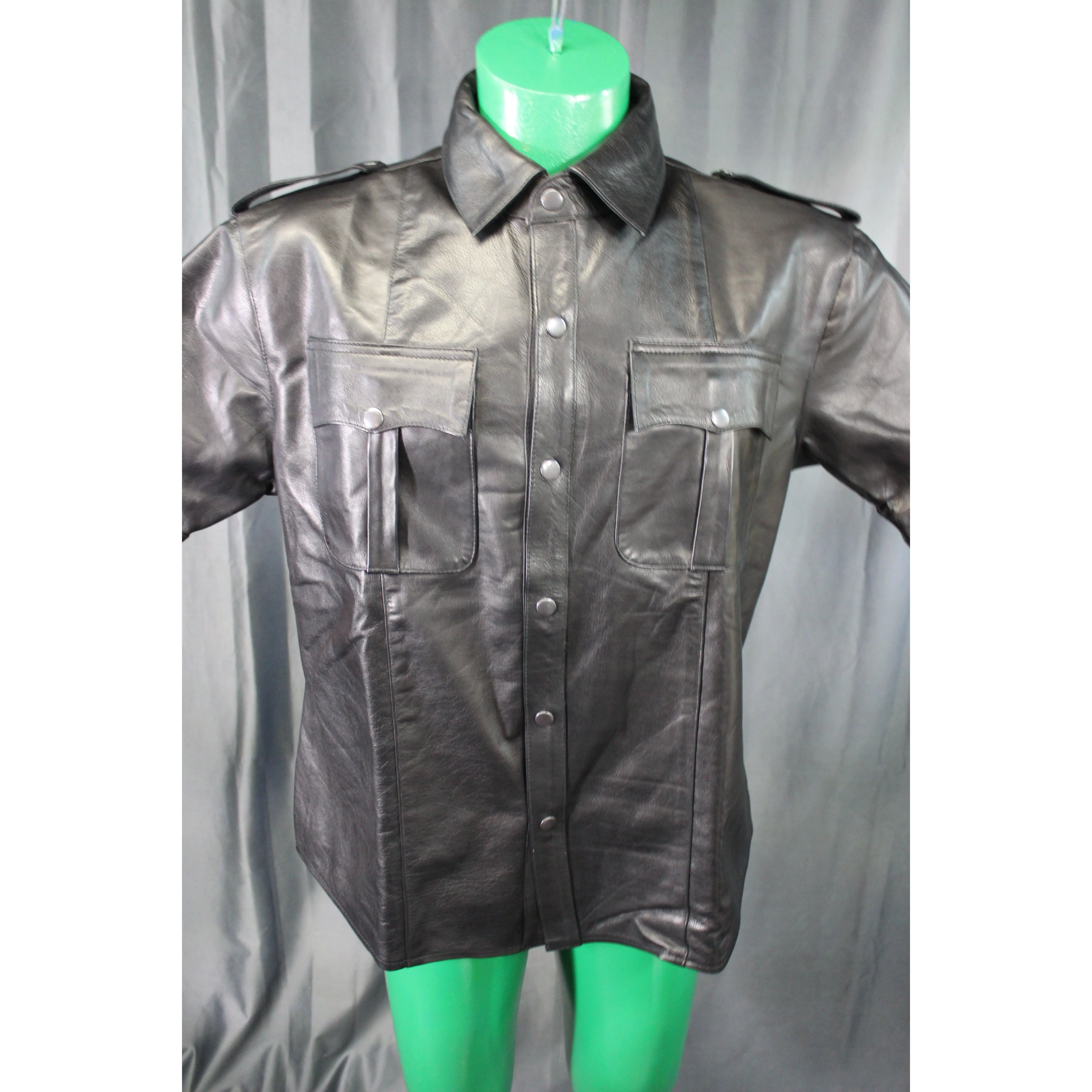 OnF Leather Shirts in Classic Black