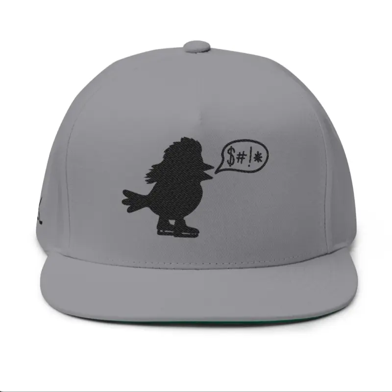 CHIRPS Flat Bill Cap with Embroidered Design, Gray Color, Casual Style, Perfect for Everyday Wear
