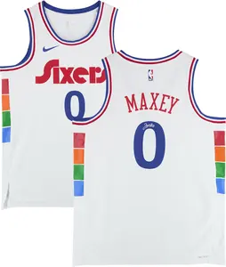 Tyrese Maxey Philadelphia 76ers Autographed White Nike 2024-25 City Edition Swingman Jersey - Fanatics Authentic Certified