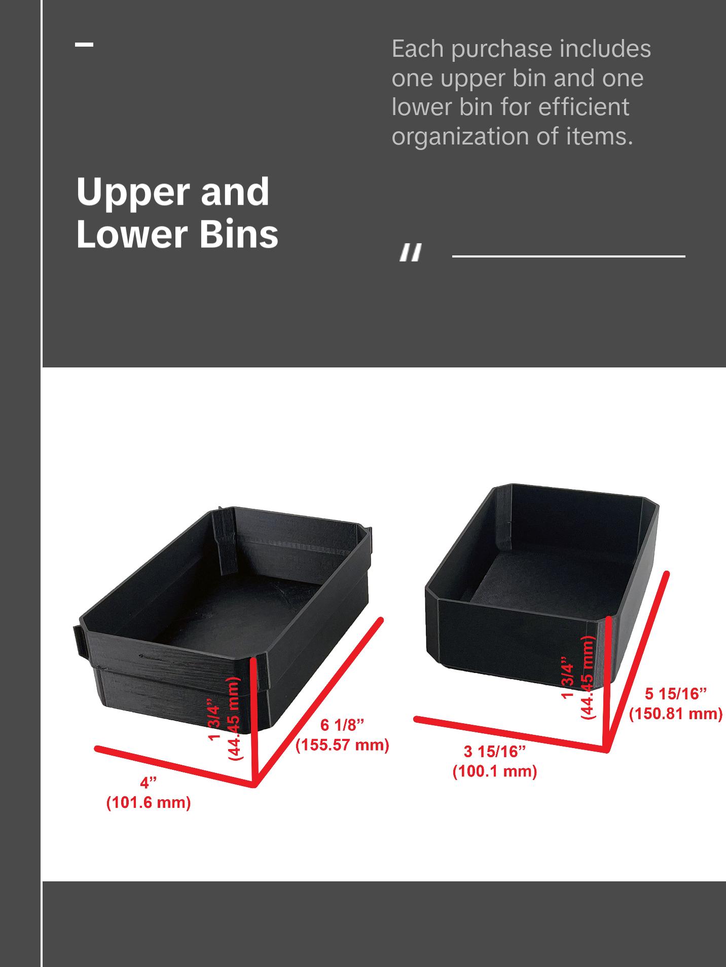 Dewalt Deep Pro Organizer Compatible Large Nesting Bin Set - Black