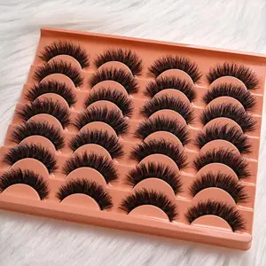 14 Pairs Natural Look False Eyelashes Thick Fluffy Reusable Comfortable for Daily Makeup Date Work Beginner