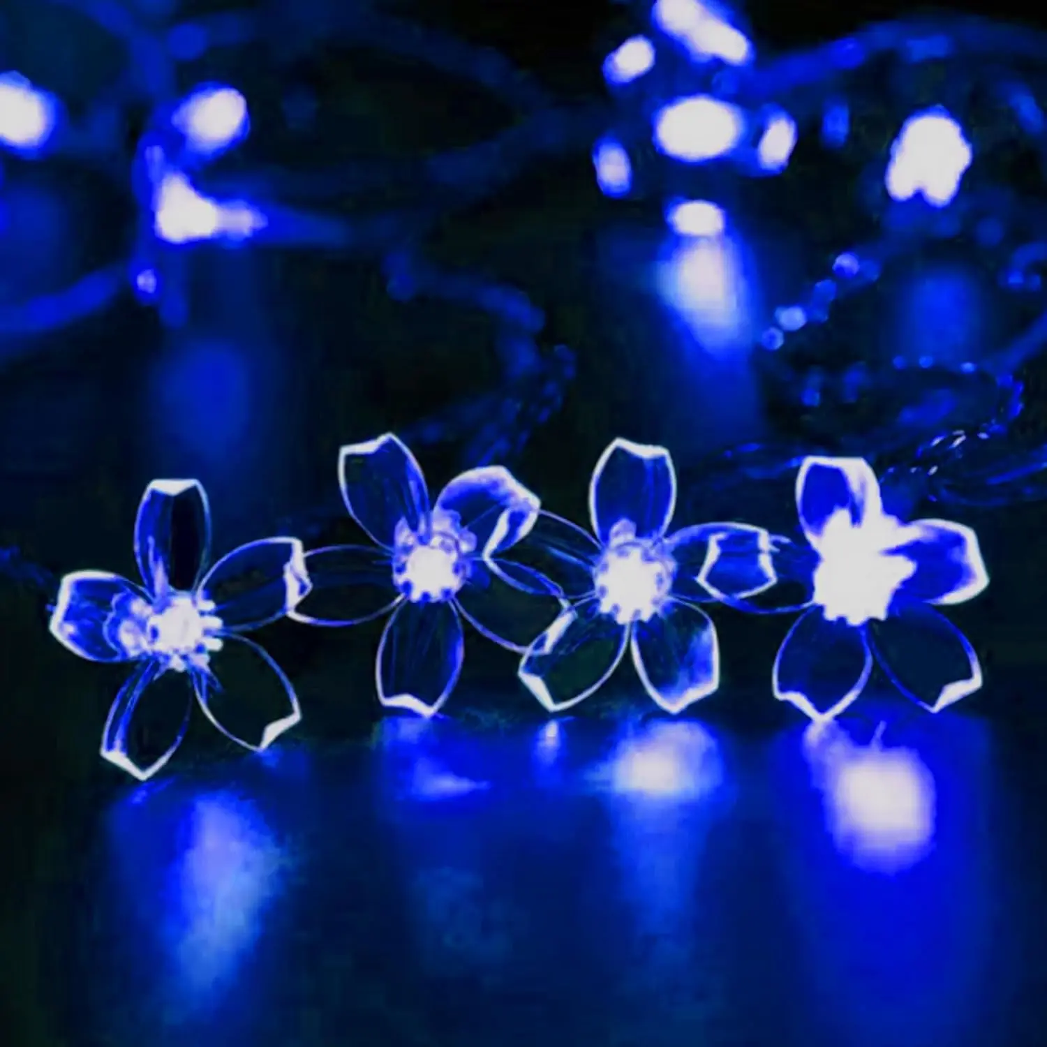 100 LED Light Up Flowers String Lights for Bedroom Romantic Decor, Plug in Fairy Cherry Blossom Tree Wall Hanging Indoor DIY Decorations for Christmas Easter Valentines Day Proposal Birthday, Fairy Indoor, Led Light Indoor