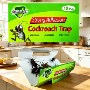 Lightweight Cockroach Trap with Powerful Food-Based Bait - Glue Roach Killer, Ant Catcher, Indoor Pest Control for House Kitchen & Garage, Home Care Pest Solution