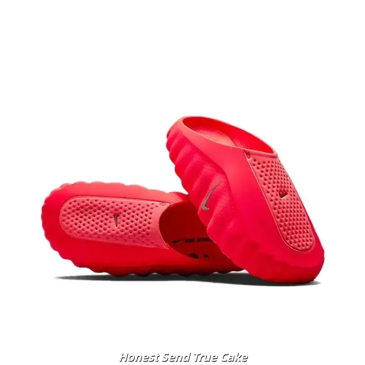 Brand New Sealed Original Box Unisex Bright Red EVA Slide Sandals Gold Dot Massage Non Slip Quick Dry Hollow Breathable Indoor Bathroom Beach Gym Casual Slip On Trainers
