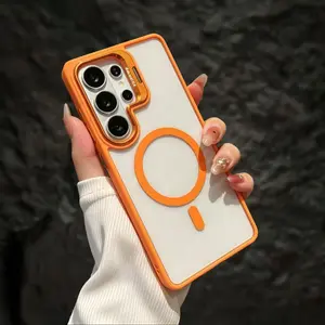 Military Grade Shockproof Magnetic Phone Case with Lens Stand for Samsung S26 Ultra/S26 Plus Unisex Luxury Minimalist Cover Full Protection & Practical Functions