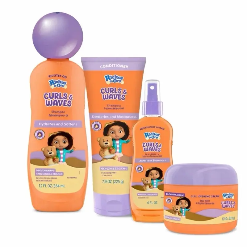 Ricitos de Oro Curly Hair Shampoo & Conditioner - Haircare Cleanser & Moisturizer, Hydrates, Defines, Nourishing, Smooth