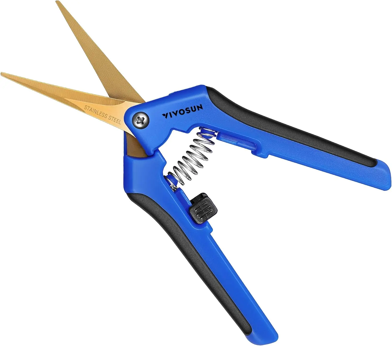 6.5” Curved Gardening Scissors | Titanium Coated Pruning Shears for Trimming Plants & Garden Use