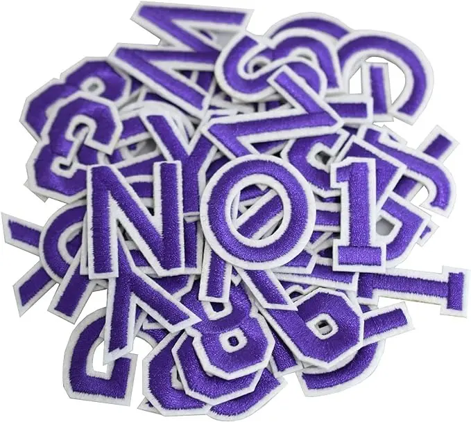Package Included: including 52pcs embroidered patches alphabet A-Z, 20pcs numbers 0-9 applique patch, a total of 72 pieces iron on patches