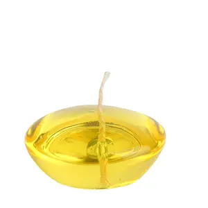 Jeco CFZ-104 3 in. Clear Gel Floating Candles, Yellow - 6Piece per Box