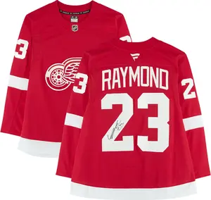 Lucas Raymond Detroit Red Wings Autographed Red Fanatics Premium Jersey - Fanatics Authentic Certified