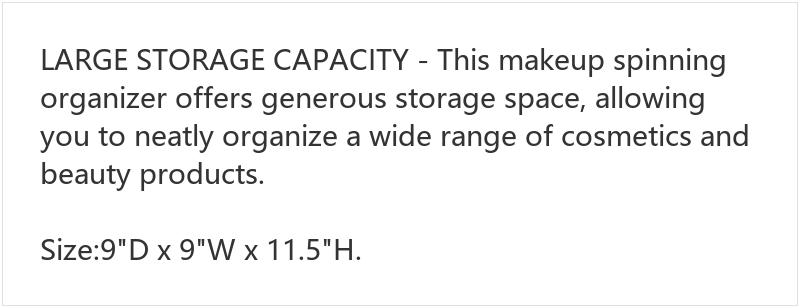 360° Rotating Makeup Organizer, Spinning Cosmetic Storage Rack with Adjustable Shelves, Space-Saving Vanity Organizer, Multicolor