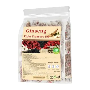 Ginseng Eight Treasures Tea Kidney Tea,Traditional Herbal Ginseng TEA, Natural Kidney tea for Women & Men, 8 Precious Ingredients Formula(1 Pack/30 Bags)