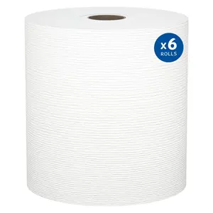 Universal hard roll paper towels bulk core premium absorbency pockets white 6 rolls at 600 each 3600case