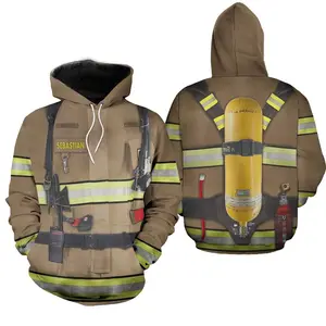 Firefighter Uniform Full Over Print All Over Print 3D Hoodie