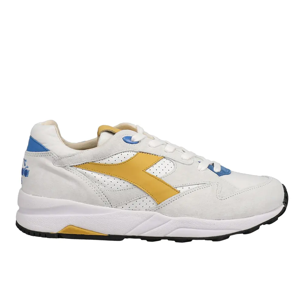 diadora Mens Eclipse Italia Perforated Lace Up Sneakers Shoes Casual - White