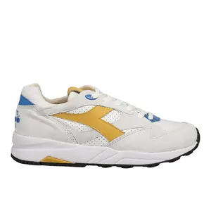 diadora Mens Eclipse Italia Perforated Lace Up Sneakers Shoes Casual - White