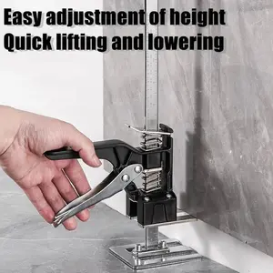 Lever-operated jack handle, construction jack, wall tile positioning tool, multi-purpose height-adjustable lifting device, door panel lifting cabinet, lifting height: 6.69 inches, dynamic load capacity: 450 lbs per pair
