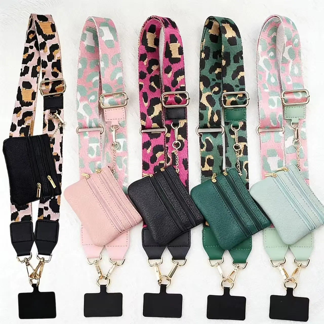 Phone holder with wallet strap, phone strap with wallet, phone strap with zippered pouch for wallet, adjustable phone strap, Christmas gift, birthday gift, Wallet Phone Lanyard, Phone Wrist Strap
