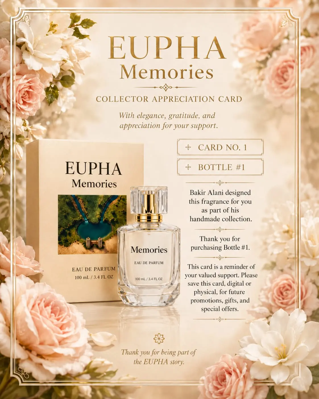 Memories Extrait De Parfum 35-40 % Oil 60-65% Carrier 100mL