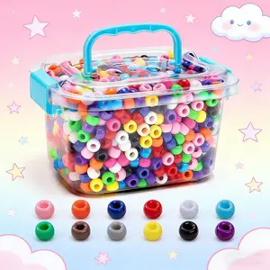 1120pcs 9mm Colorful Horse Beads Set with Storage Box, High-End Mixed Material Jewelry Making Kit, Ideal for Bracelets, Necklaces, Keychains
