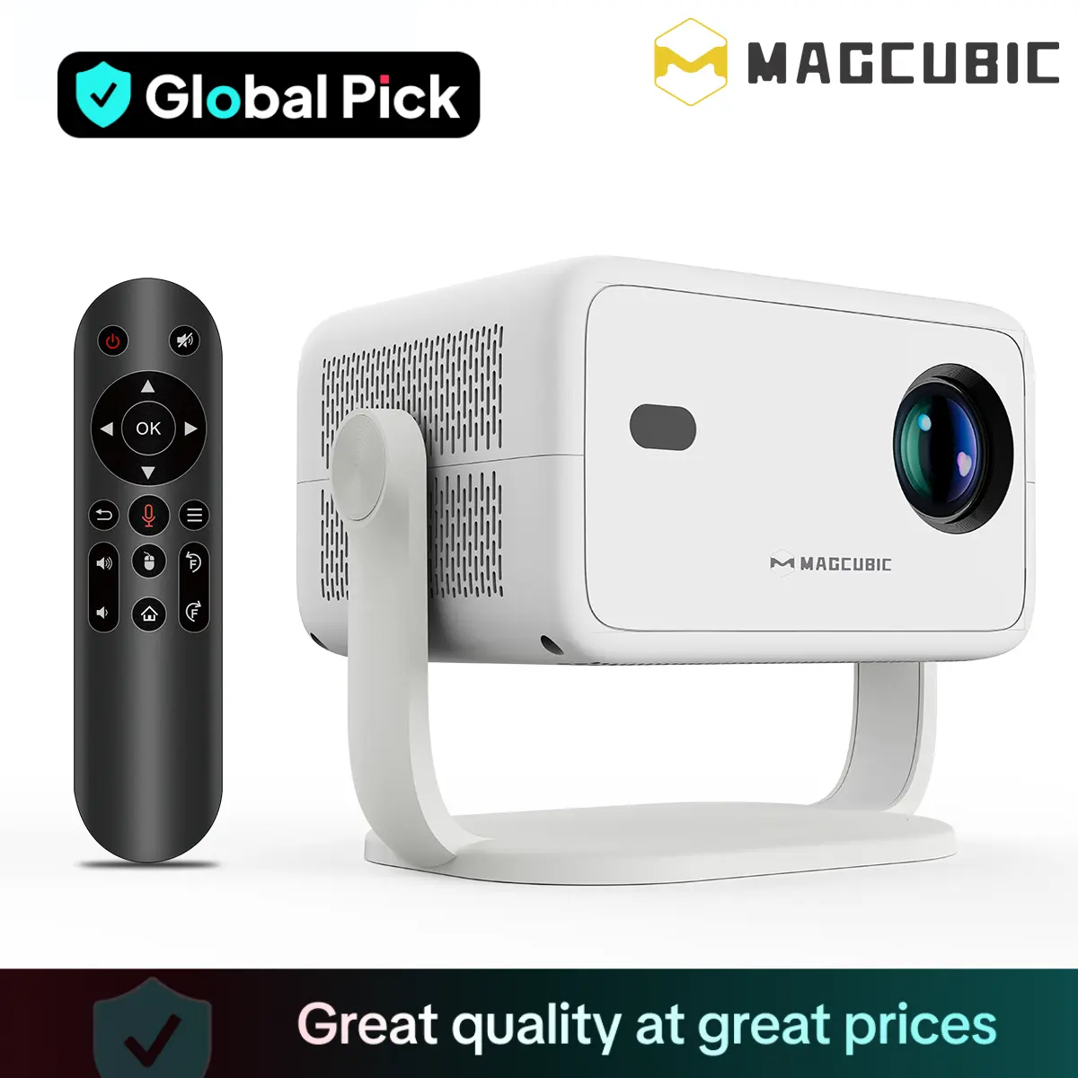 Magcubic 1080P Auto Focus & Keystone Correction Projector, Portable Voice Home Theater Projector, Smart Projector for Home Office
