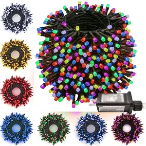 Decorative Christmas string lights (105 feet long, each pack contains 300 LED beads), perfect for garden decoration, camping, and outdoor fairy lights, offering 8 different modes. Ideal for decorating gardens, patios, and trees, available in various color