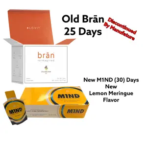 Brān is now Upgraded to M1ND 30 Packets Snap -Lemon Meringue snap Juice for Natural Energy & Focus