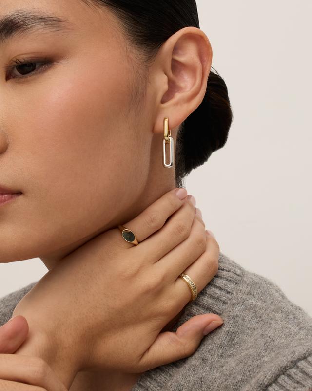 PAVOI 14K Gold Plated Convertible Link Earrings for Women | Paperclip Link Chain Earrings | Drop Dangle Earrings