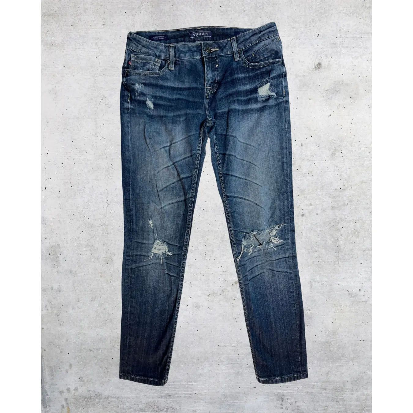Vigoss “The Boyfriend” Distressed Skinny Jeans